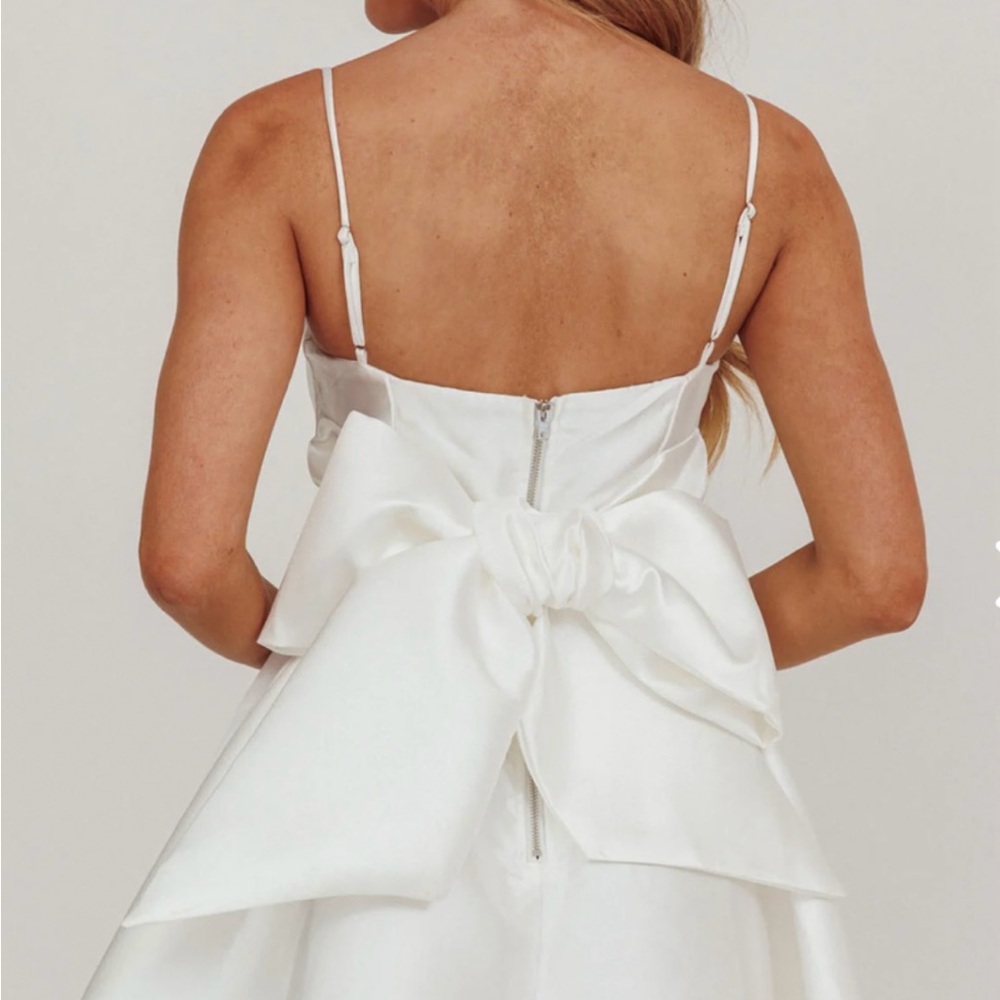 NWT Selfie Leslie White A-Line Mini Dress - Picture 2 of 7